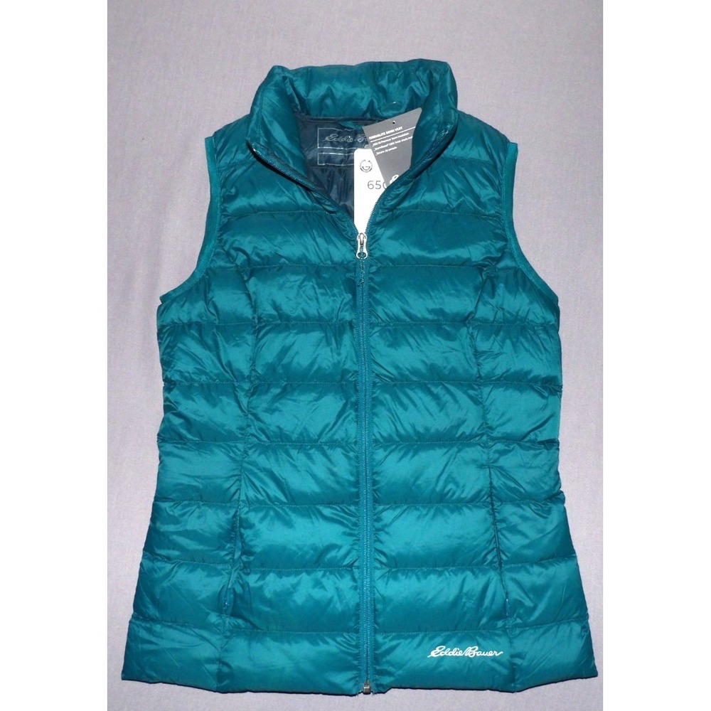 NEW! Eddie‎ Bauer Teal Green CIRRUSLITE 650 Down Puffer Vest Women's XS NWT!
